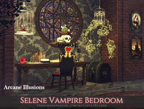 Arcane Illusions - Selene Vampire Bedroom - TSR CC Only