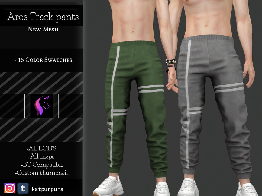 Ares Track Pants - The Sims 4 Catalog