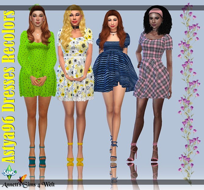 Astya96 Dresses Recolors The Sims 4 Catalog 5705