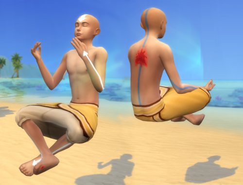 Avatar Aang's Airbender tattoos and scars