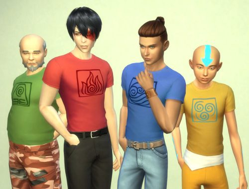Avatar the Last Airbender shirts for males.