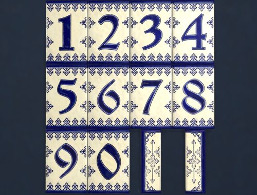 Azulejos House Numbers (Not a Decal)