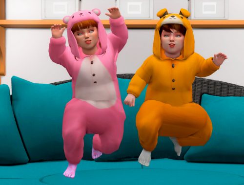 Babies On Bed II PosePack