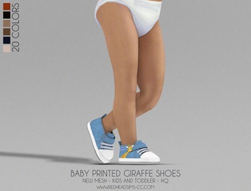 BABY PRINTED GIRAFFE SHOES KIDS AND TODDLER at REDHEADSIMS