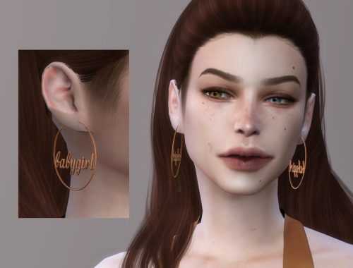 Babygirl hoop earrings