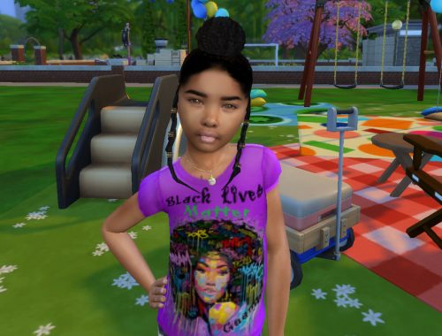 Bantu Buns with side Braids ~ CHILD