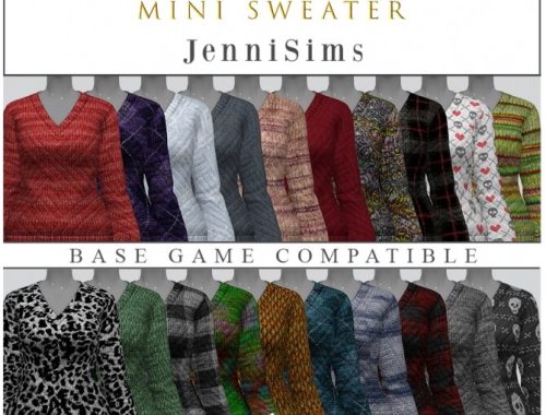 BASE GAME COMPATIBLE SWEATER 20 SWATCHES at Jenni Sims