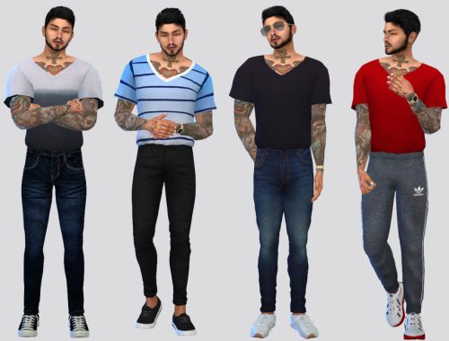 Basic V-neck Tees