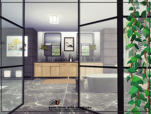 Bath room with wardrobe