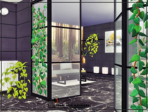 Bath room with wardrobe