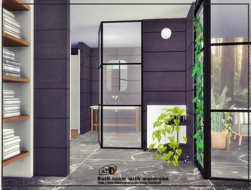 Bath room with wardrobe