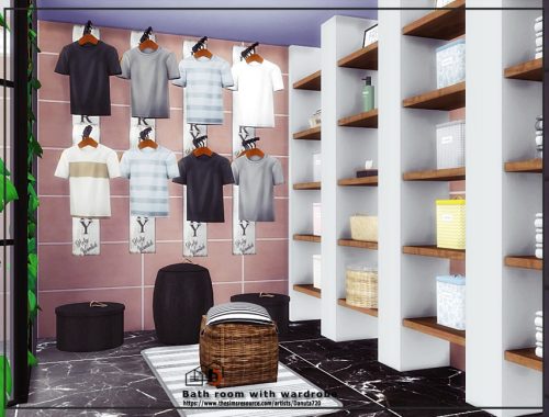 Bath room with wardrobe