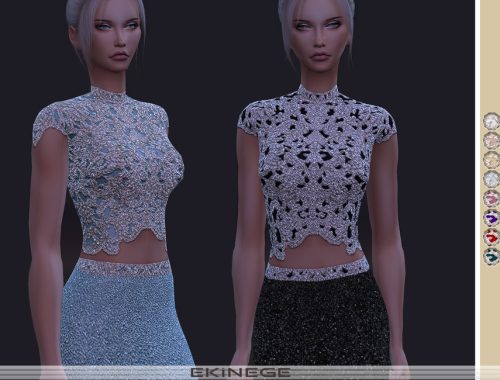 Beaded Cropped Top