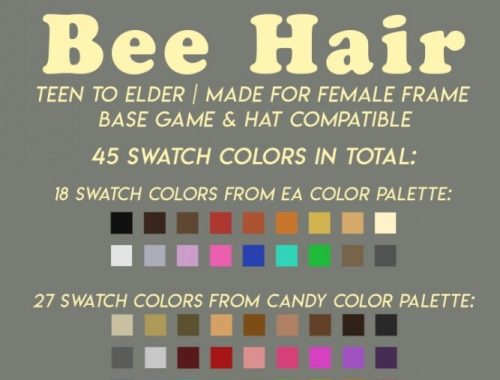 BEE HAIR at Candy Sims 4
