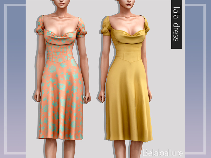 The Sims Resource - (patreon) Belaloallure_Soma dress