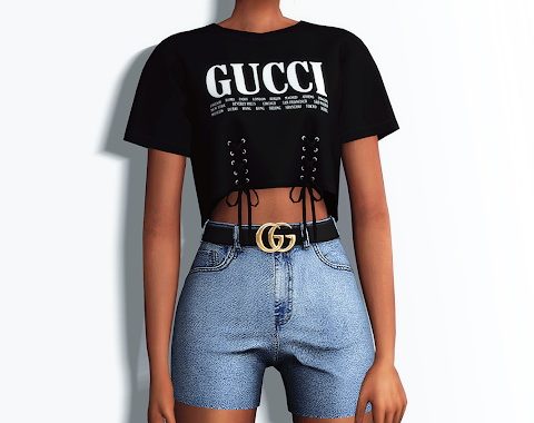 Belted Denim Shorts at Gorilla