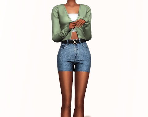 Belted Denim Shorts at Gorilla