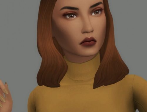 BERRY HAIR – half pony with a braid at Candy Sims 4