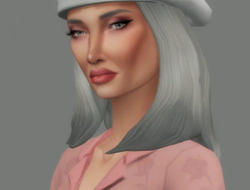 BERRY HAIR – half pony with a braid at Candy Sims 4