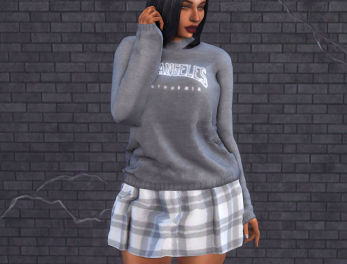 Sweatshirt and skirt set