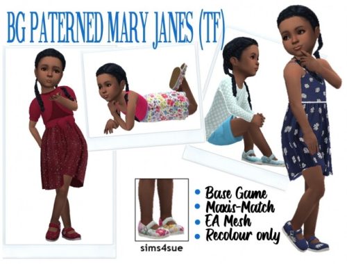 BG BALLET FLATS (CF) & PATTERNED MARY JANES (TF) at Sims4Sue