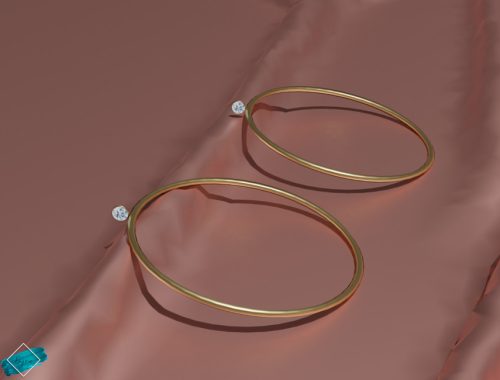 [Bijou] Diamond Hoops