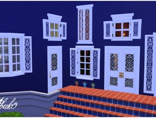 Bintana: 6 windows & 2 doors at Abuk0 Sims4
