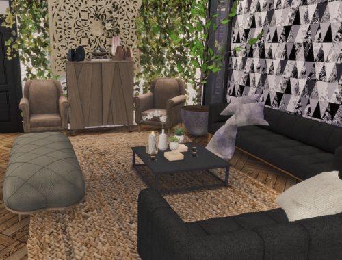 Black Soul Livingroom | Only TSR CC