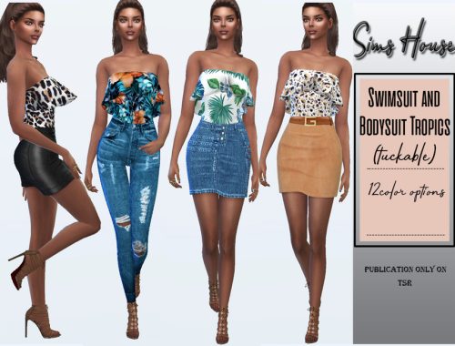Bodysuit and Swimsuit Tropica (tuckable)