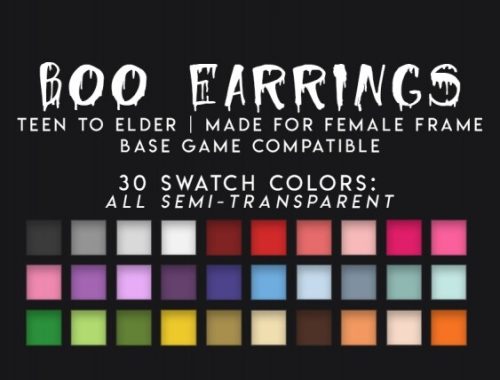 BOO EARRINGS at Candy Sims 4