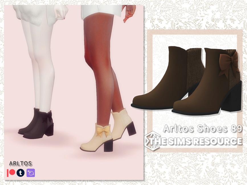 Boots with bow / 89 - The Sims 4 Catalog