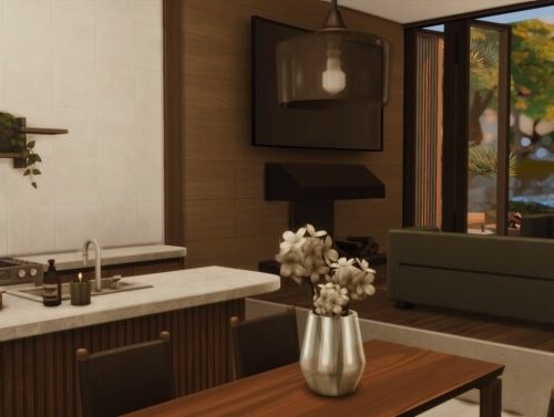 Boxy Minimalist Home at GravySims