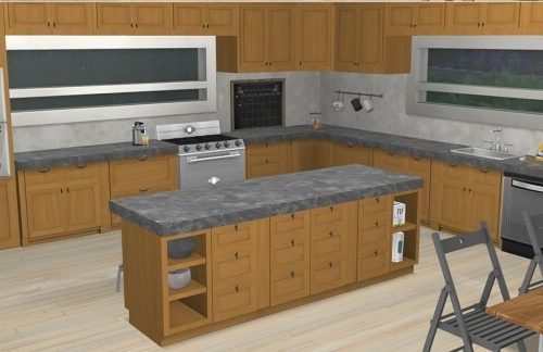 Bree-KEA kitchen: Counters, Island & Cabinets at Around the Sims 4