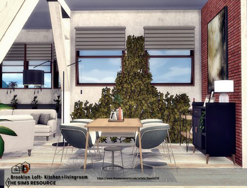 Brooklyn Loft- Kitchen+livingroom