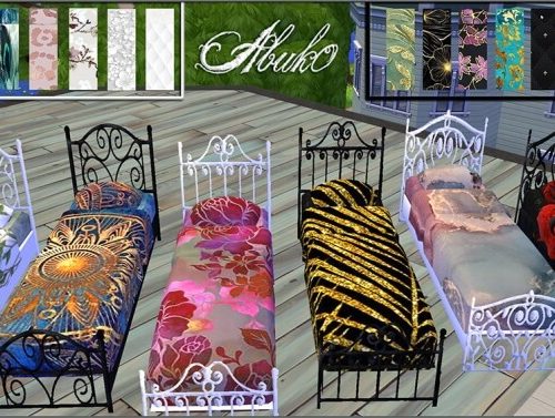 Camas wrought iron beds at Abuk0 Sims4