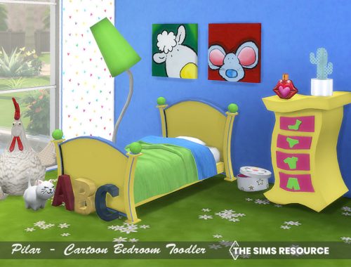 Cartoon Bedroom Kids y Toddler