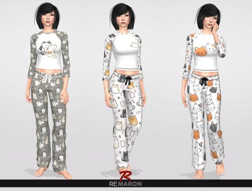 Cats PJ Pants for Women 01