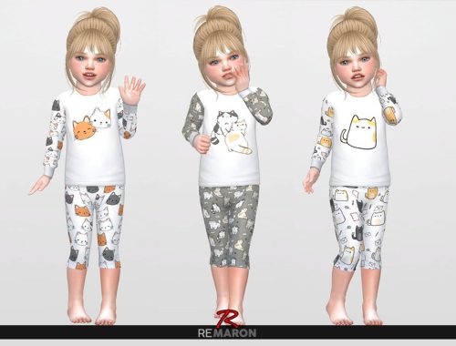 Cats PJ Sweater for Toddler 01