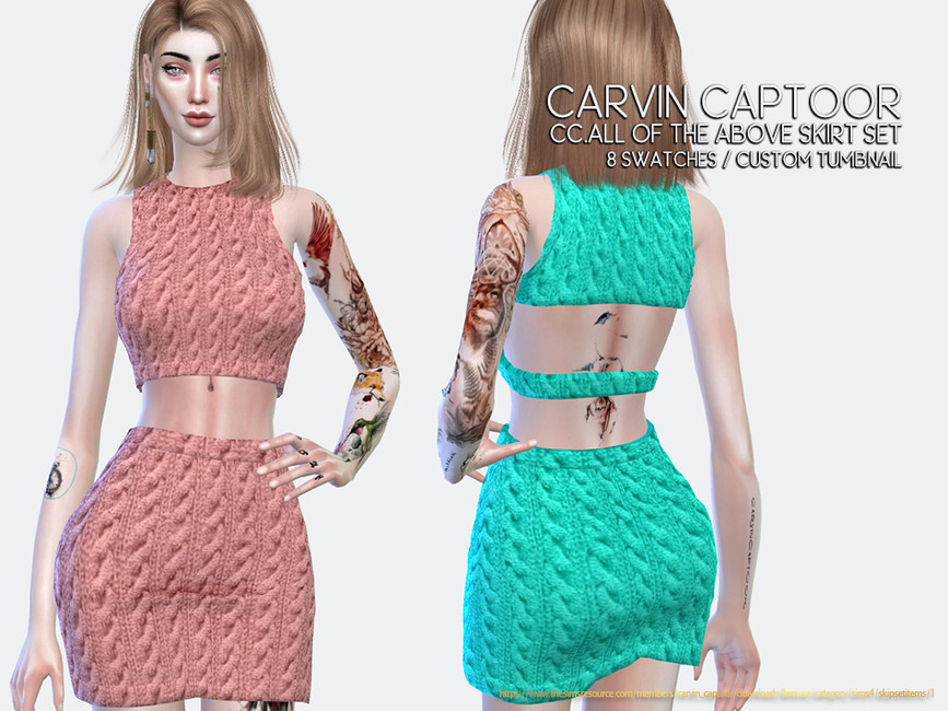 CC.ALL OF THE ABOVE SKIRT SET