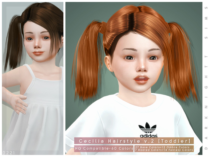 Cecilia Hairstyle V2 [Toddler] - The Sims 4 Catalog