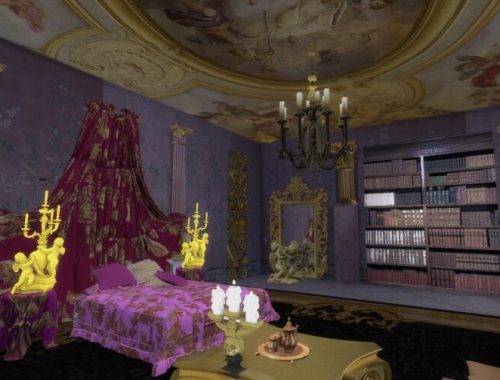 Ceilings, Walls, Gothic Marble Frame, Deer Statue at Anna Quinn Stories