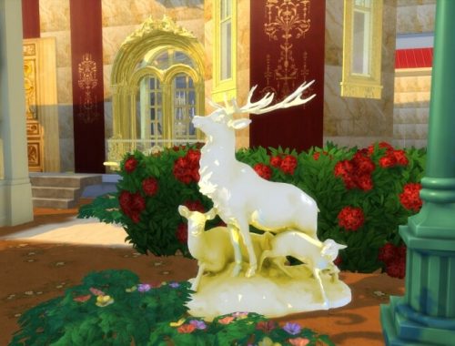Ceilings, Walls, Gothic Marble Frame, Deer Statue at Anna Quinn Stories