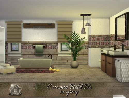 Ceramic Field Tile in gray