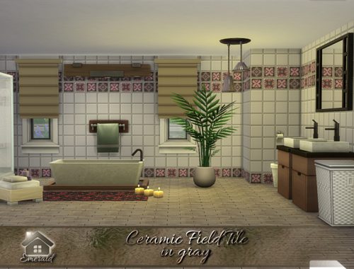 Ceramic Field Tile in gray
