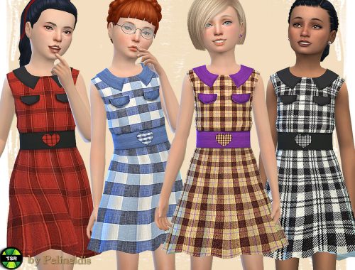 Check Collar Dress