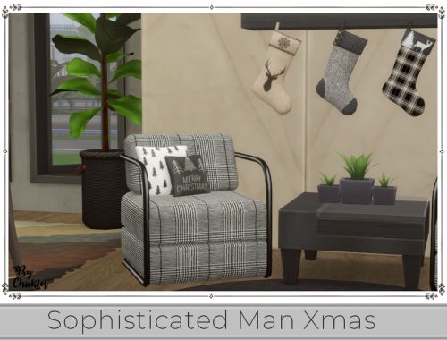 Chicklet Sophisticated Man Xmas Sitting Room