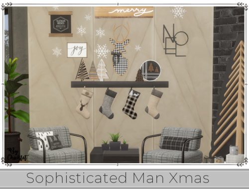 Chicklet Sophisticated Man Xmas Sitting Room