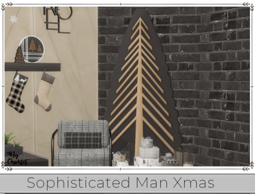Chicklet Sophisticated Man Xmas Sitting Room