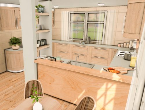 Chloe Kitchen + Dining Room (TSR only CC)