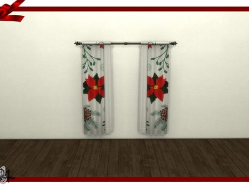 Christmas curtains in 19 various colors and patterns by therran91